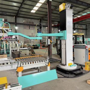 Máy xếp pallet 4 trục công nghiệp – gắp và xếp bao xi măng, bao bột, bao nông sản