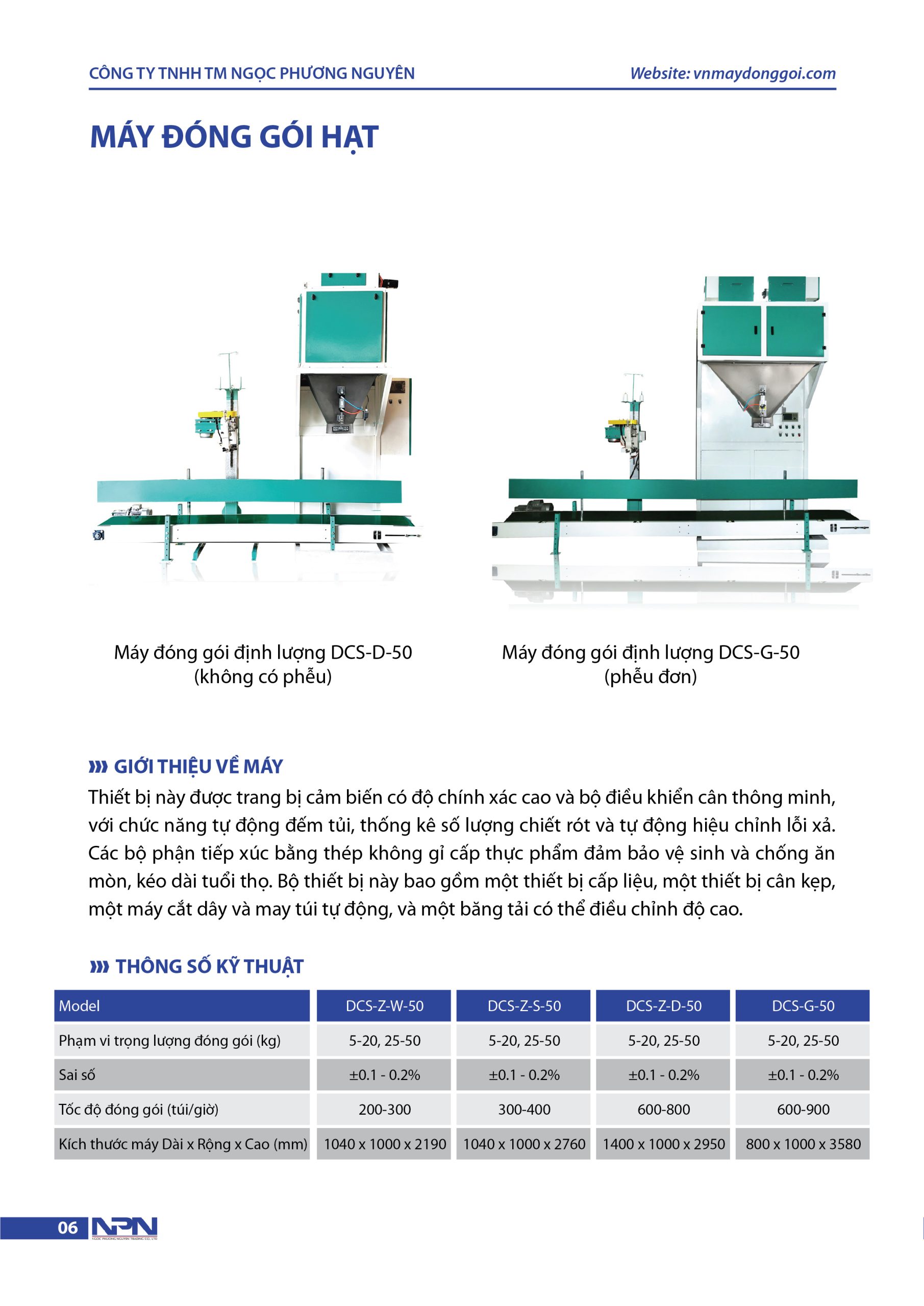 Catalog máy đóng bao và robot xếp hàng