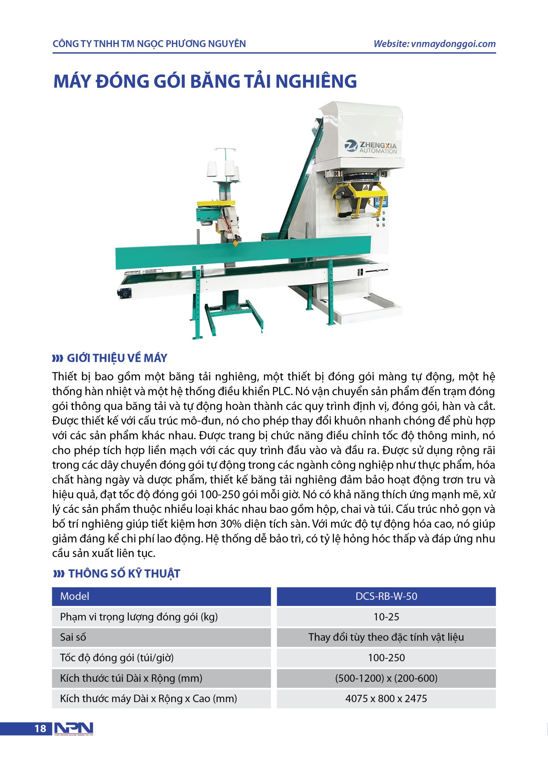 Catalog máy đóng bao và robot xếp hàng