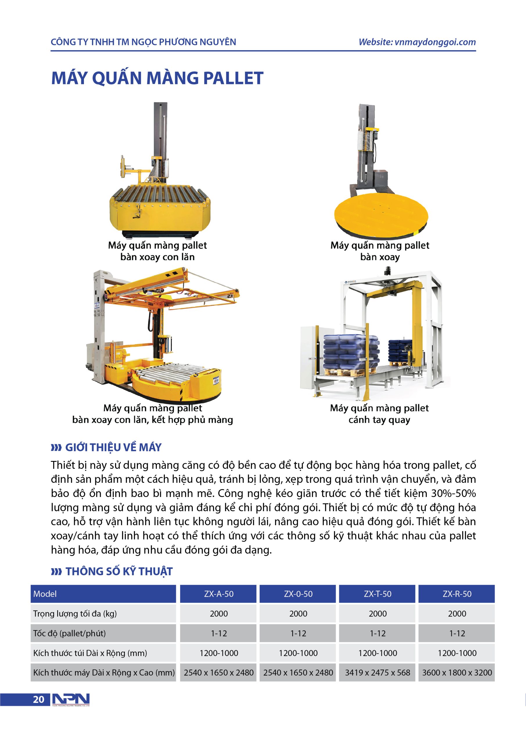 Catalog máy đóng bao và robot xếp hàng