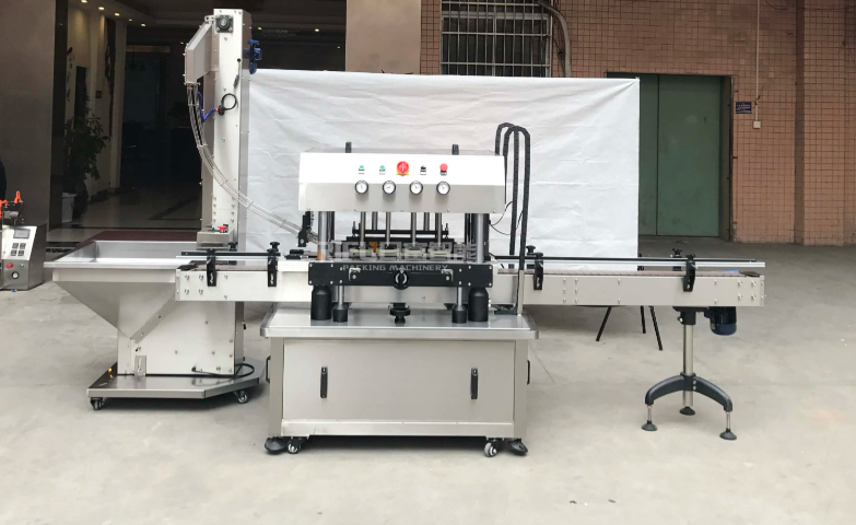 Máy cấp nắp siết nắp tốc độ cao tự động Máy cấp nắp siết nắp tốc độ cao tự động