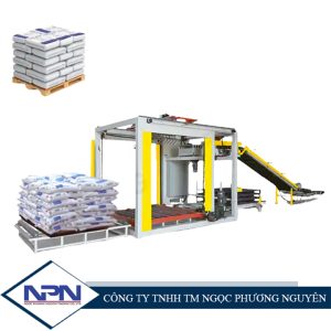 Dây chuyền xếp bao hàng vào pallet tự động