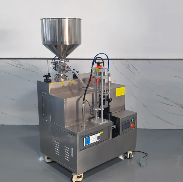 Máy chiết rót và hàn đáy tuýp nhựa bán tự động