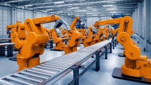 robot công nghiệp trong sản xuất nhà máy thông minh