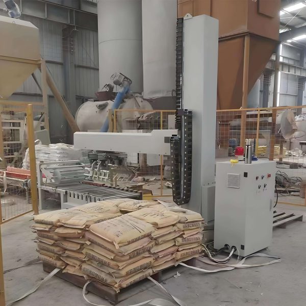 Máy gắp bao 10–50kg lên pallet tự động, năng suất cao