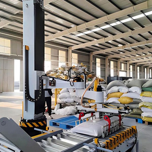 Máy xếp pallet 4 trục tự động cho bao 10kg- 50kg-180kg